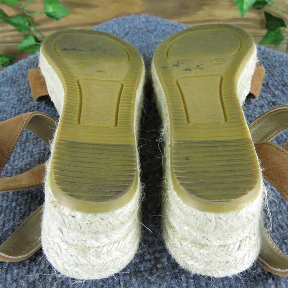 Eric Michael Women's Ankle Strap Brown Leather Sz‎ 40 Medium Gently Used 2025 - Picture 5 of 6